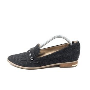 Dr. Scholl's Shoes Womens 7 Faxon Stud Loafers Slip On Gray Fabric Pointed Toe